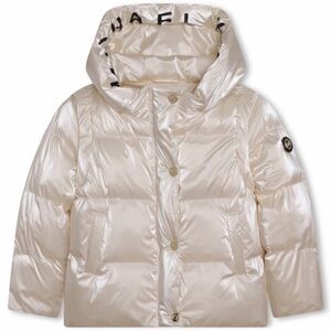 MICHAEL KORS Shiny Cream Kids Puffer Jacket size 2 kids